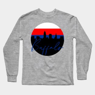 Buffalo Skyline Football Colors Long Sleeve T-Shirt